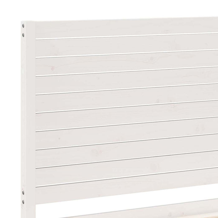 Cadru pat foarte lung fără saltea, alb, 90x220 cm lemn masiv - WALTI WALTI