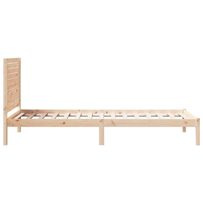 Cadru pat foarte lung fără saltea, 100x220 cm, lemn masiv WALTI
