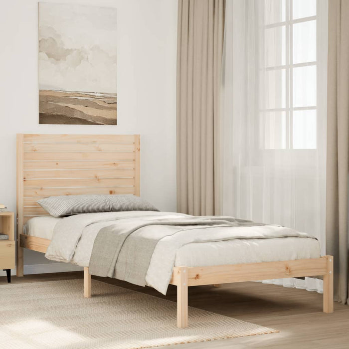 Cadru pat foarte lung fără saltea, 100x220 cm, lemn masiv WALTI