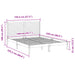 Cadru pat foarte lung fără saltea, 140x220 cm, lemn masiv - WALTI WALTI