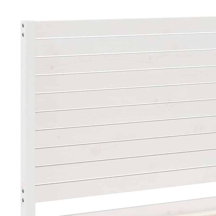 Cadru pat foarte lung fără saltea, alb, 160x220 cm lemn masiv - WALTI WALTI
