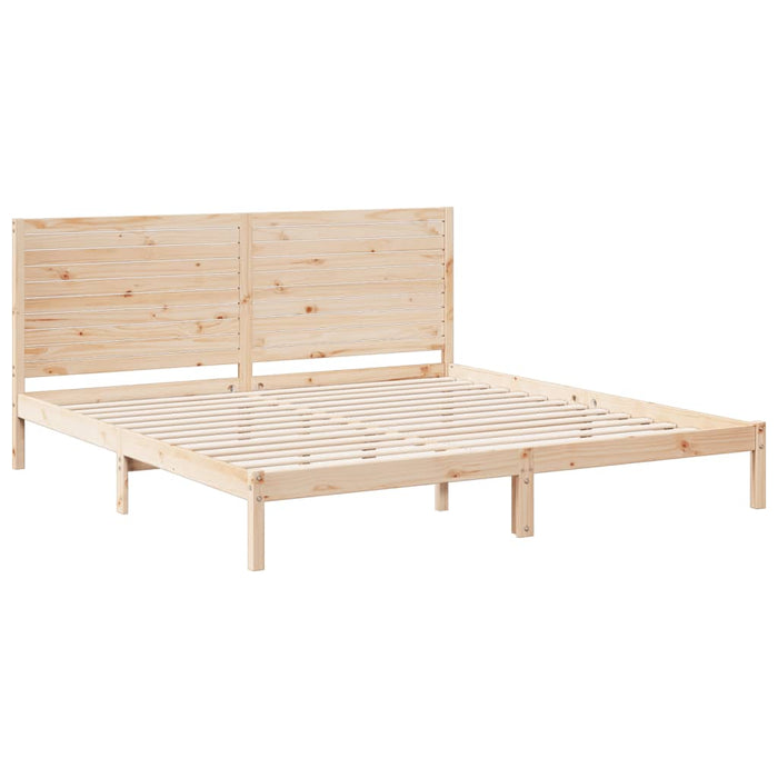 Cadru pat foarte lung fără saltea, 180x220 cm, lemn masiv - WALTI WALTI