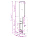 Dulap de farmacie, stejar sonoma, 30x41x174,5 cm lemn prelucrat - WALTI WALTI