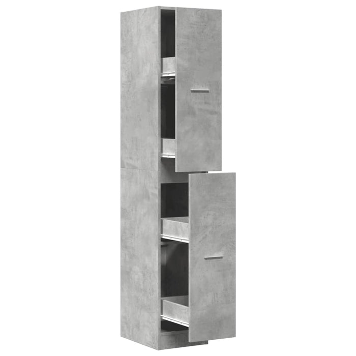 Dulap de farmacie, gri beton, 30x41x174,5 cm, lemn prelucrat - WALTI WALTI
