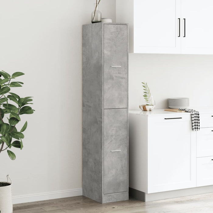 Dulap de farmacie, gri beton, 30x41x174,5 cm, lemn prelucrat - WALTI WALTI