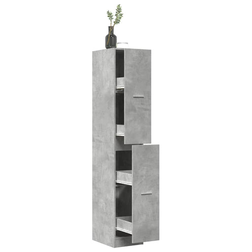 Dulap de farmacie, gri beton, 30x41x174,5 cm, lemn prelucrat - WALTI WALTI