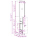Dulap de farmacie, lemn vechi, 30x41x174,5 cm, lemn prelucrat - WALTI WALTI