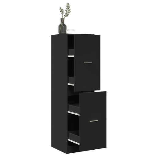 Dulap de farmacie, negru, 40x41x144,5 cm, lemn prelucrat - WALTI WALTI