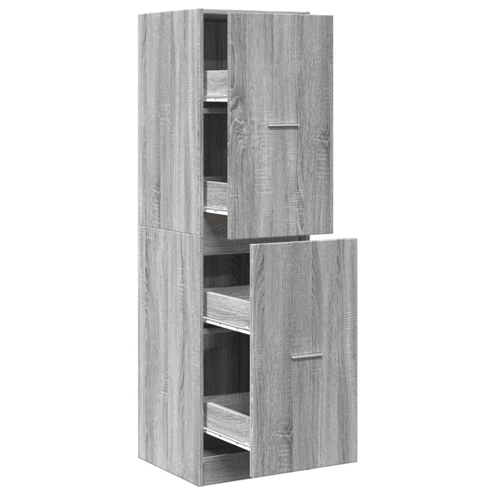 Dulap de farmacie, sonoma gri, 40x41x144,5 cm, lemn prelucrat - WALTI WALTI