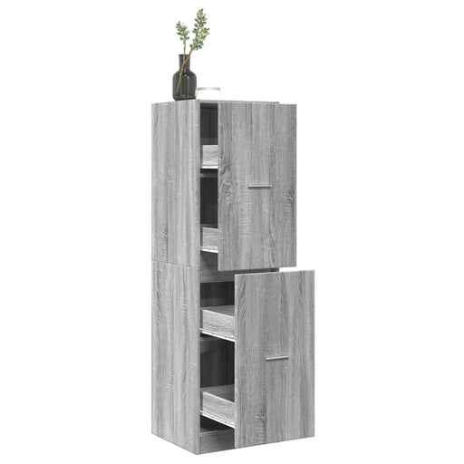 Dulap de farmacie, sonoma gri, 40x41x144,5 cm, lemn prelucrat - WALTI WALTI