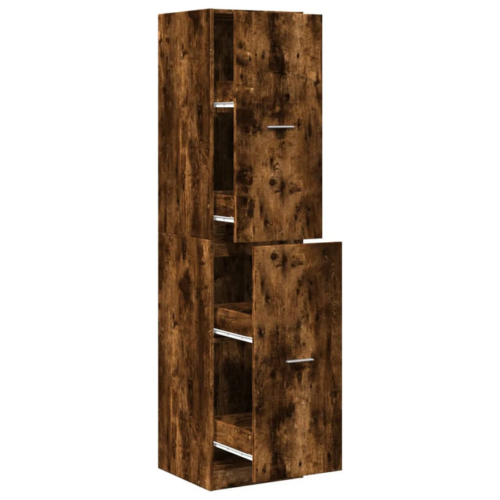 Dulap de farmacie stejar fumuriu, 40x41x174,5cm, lemn prelucrat - WALTI WALTI
