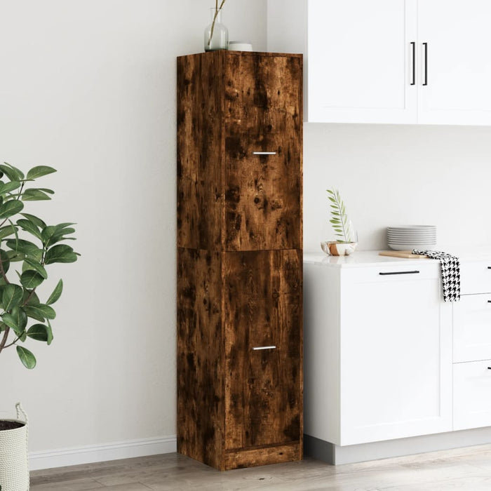 Dulap de farmacie stejar fumuriu, 40x41x174,5cm, lemn prelucrat - WALTI WALTI
