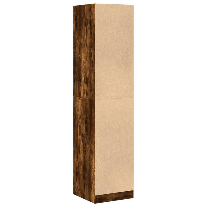 Dulap de farmacie stejar fumuriu, 40x41x174,5cm, lemn prelucrat - WALTI WALTI
