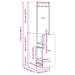 Dulap de farmacie stejar fumuriu, 40x41x174,5cm, lemn prelucrat - WALTI WALTI