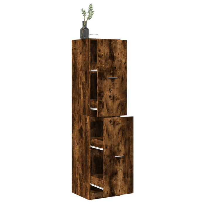 Dulap de farmacie stejar fumuriu, 40x41x174,5cm, lemn prelucrat - WALTI WALTI