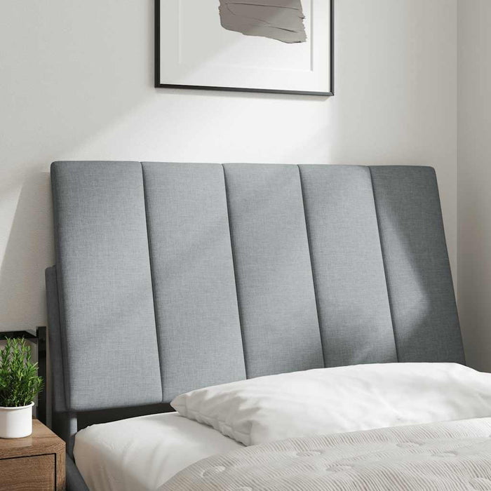 Pernă tăblie de pat, Hanko, gri deschis, 80 cm, material textil WALTI