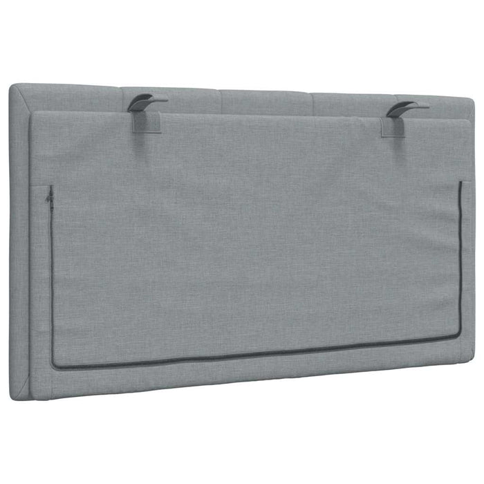 Pernă tăblie de pat, Hanko, gri deschis, 80 cm, material textil WALTI