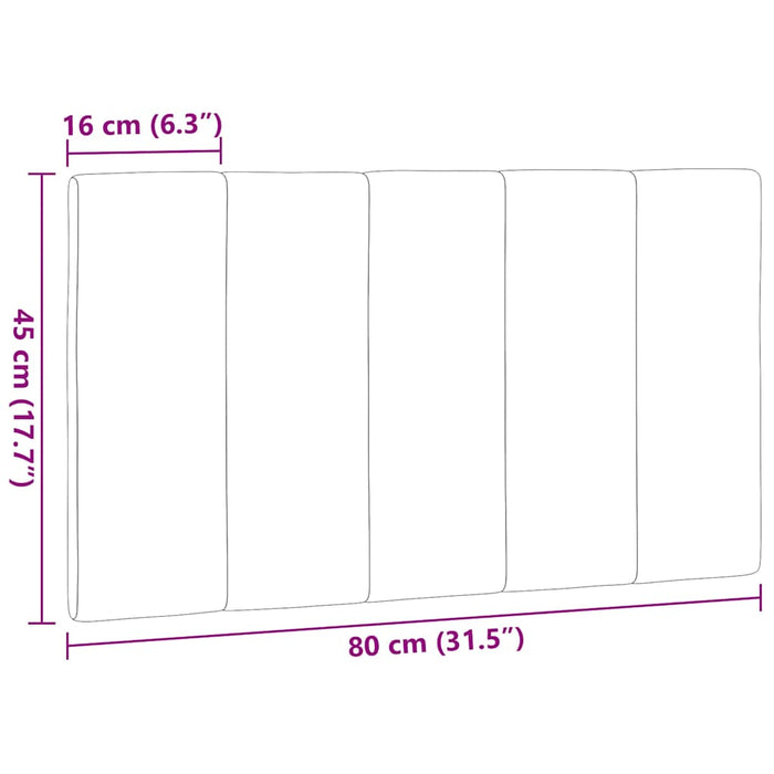 Pernă tăblie de pat, Hanko, gri deschis, 80 cm, material textil WALTI