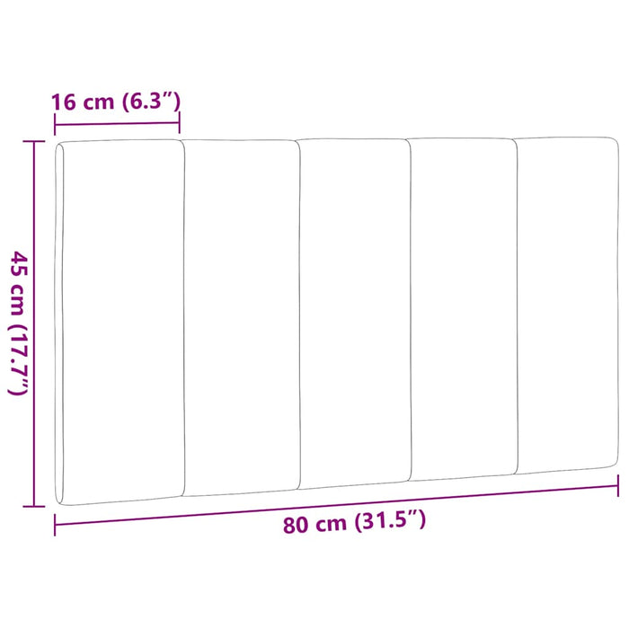Pernă pentru tăblie de pat, Hanko, gri taupe, 80 cm, material textil WALTI