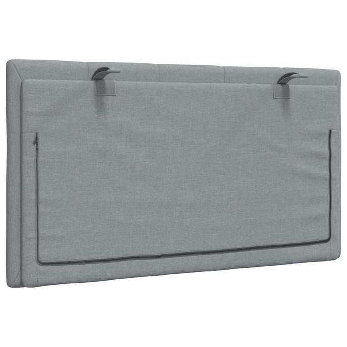 Pernă tăblie de pat, Hanko, gri deschis, 90 cm, material textil WALTI