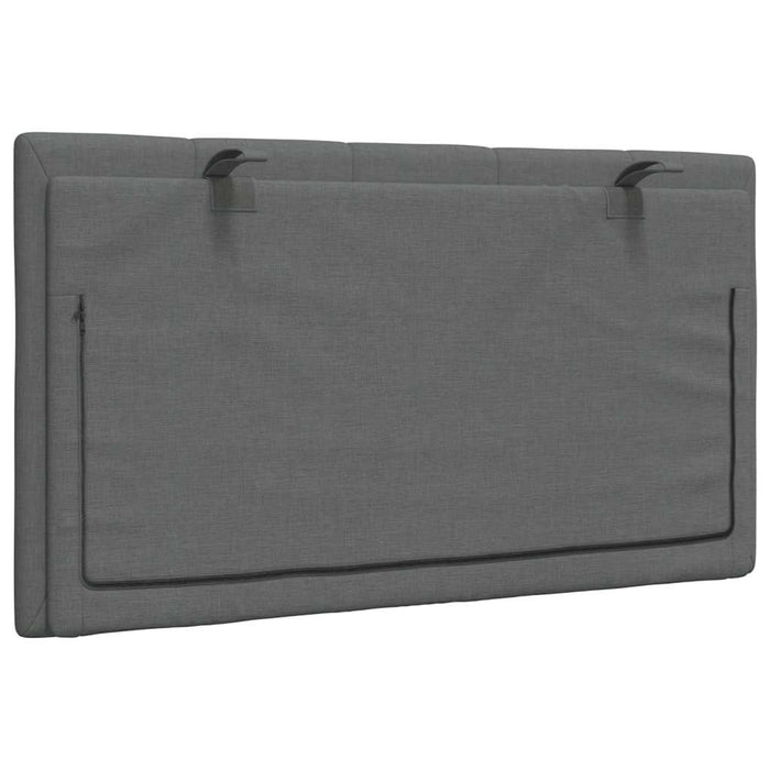 Pernă pentru tăblie de pat, Hanko, gri închis, 90 cm, material textil WALTI