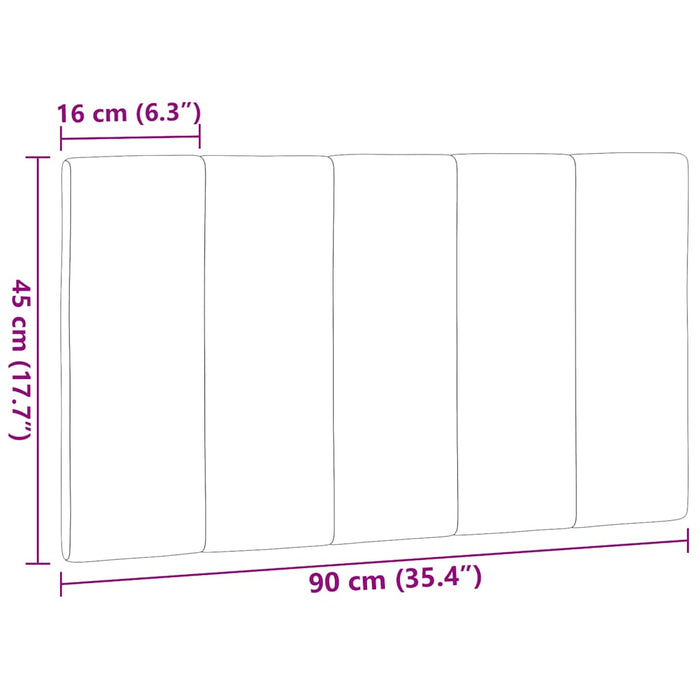 Pernă pentru tăblie de pat, Hanko, maro închis, 90 cm, material textil WALTI