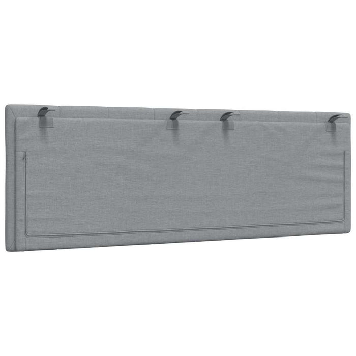 Pernă tăblie de pat, Hanko, gri deschis, 120 cm, material textil WALTI