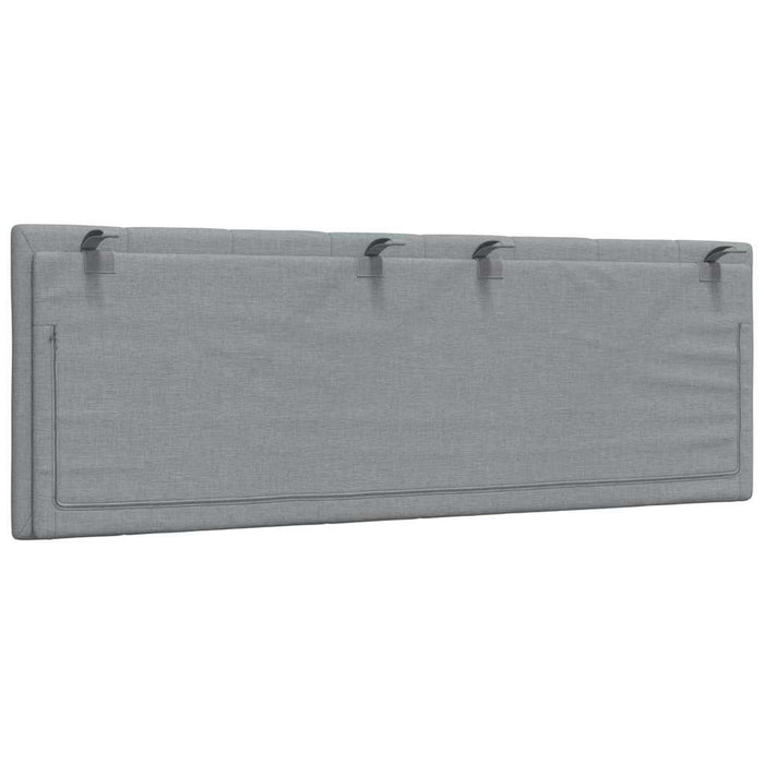 Pernă tăblie de pat, Hanko, gri deschis, 140 cm, material textil WALTI