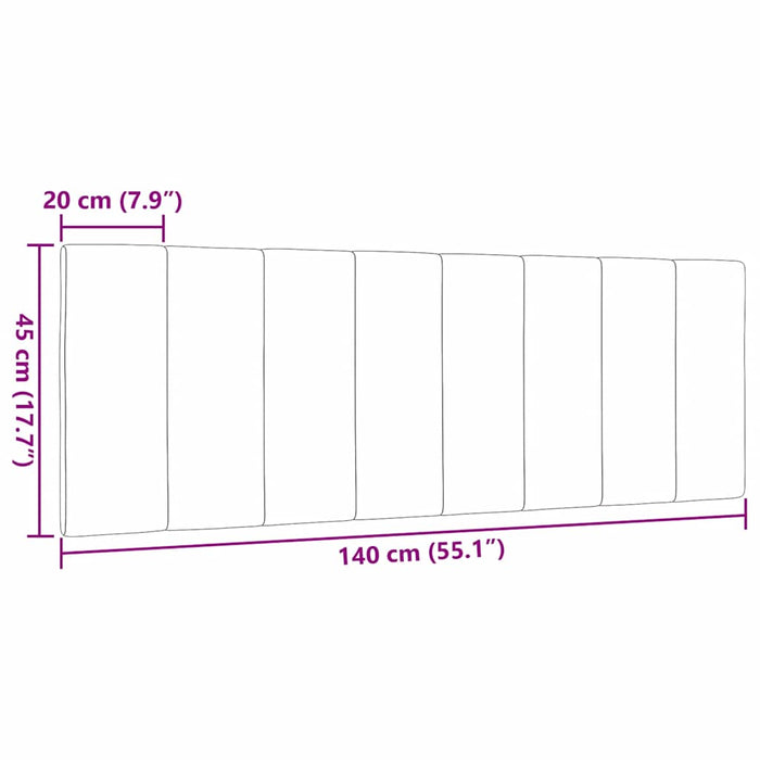 Pernă pentru tăblie de pat, albastru, 140 cm, material textil - WALTI WALTI