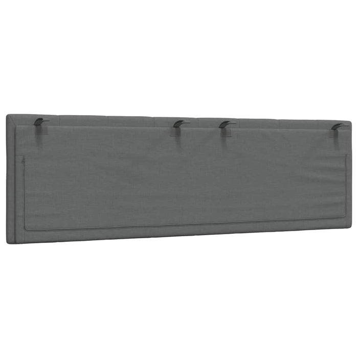 Pernă pentru tăblie de pat, Hanko, gri închis, 140 cm, material textil WALTI