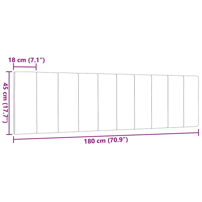 Pernă pentru tăblie de pat, Hanko, gri taupe, 180 cm, material textil WALTI
