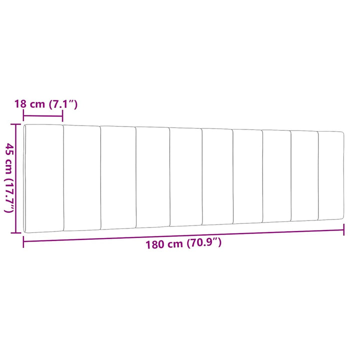 Pernă pentru tăblie de pat, Hanko, crem, 180 cm, material textil WALTI