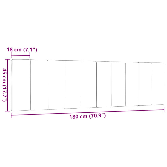 Pernă pentru tăblie de pat, Hanko, albastru, 180 cm, material textil WALTI
