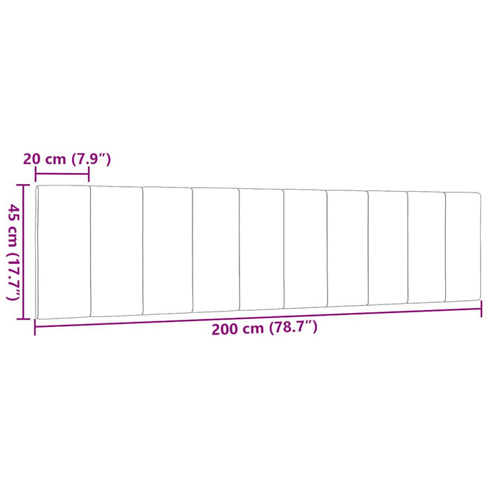 Pernă pentru tăblie de pat, Hanko, gri închis, 200 cm, material textil WALTI