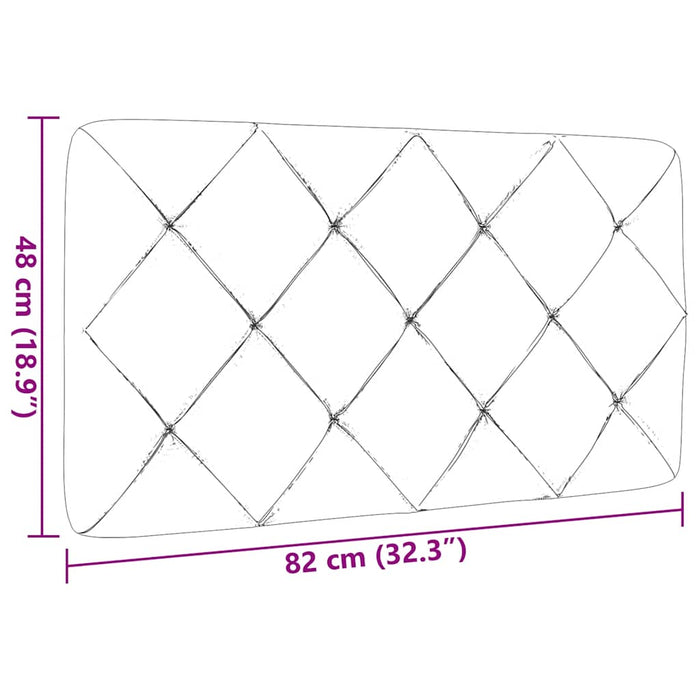 Pernă tăblie de pat, gri deschis, 80 cm, material textil WALTI