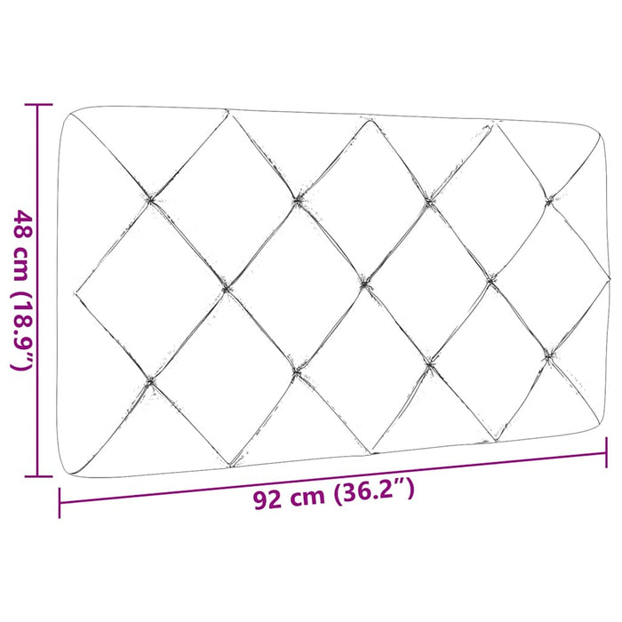 Pernă pentru tăblie de pat, crem, 90 cm, material textil WALTI