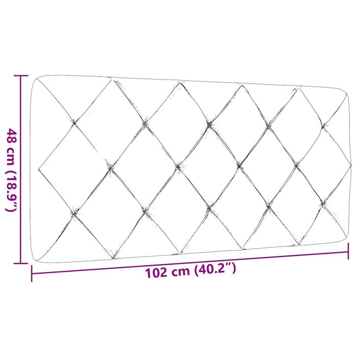 Pernă pentru tăblie de pat, gri închis, 100 cm, material textil - WALTI WALTI