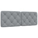 Pernă tăblie de pat, gri deschis, 120 cm, material textil - WALTI WALTI