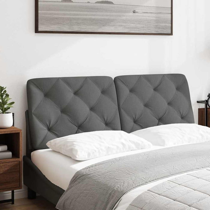 Pernă pentru tăblie de pat, gri închis, 140 cm, material textil WALTI