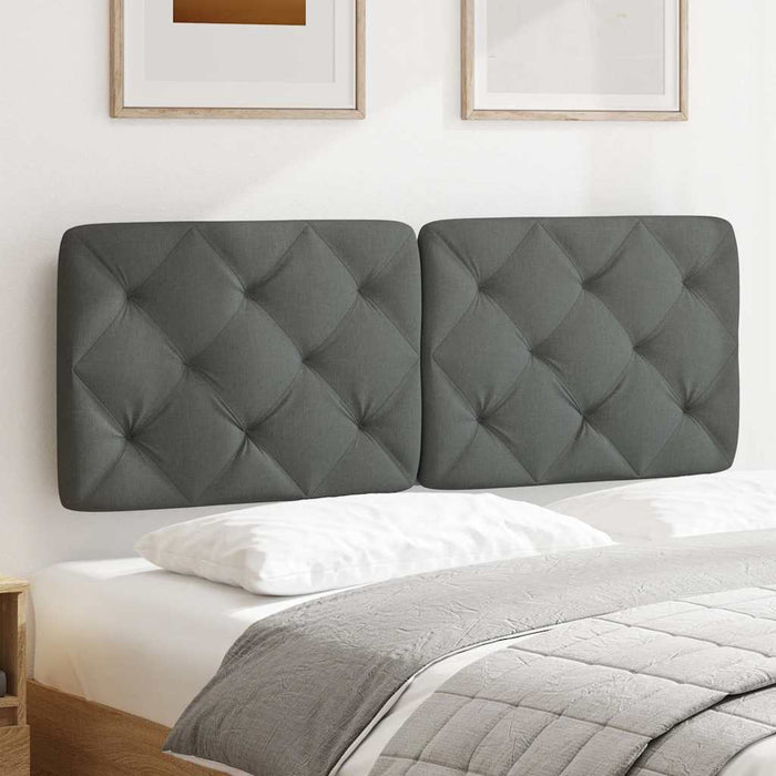 Pernă pentru tăblie de pat, gri închis, 140 cm, material textil WALTI