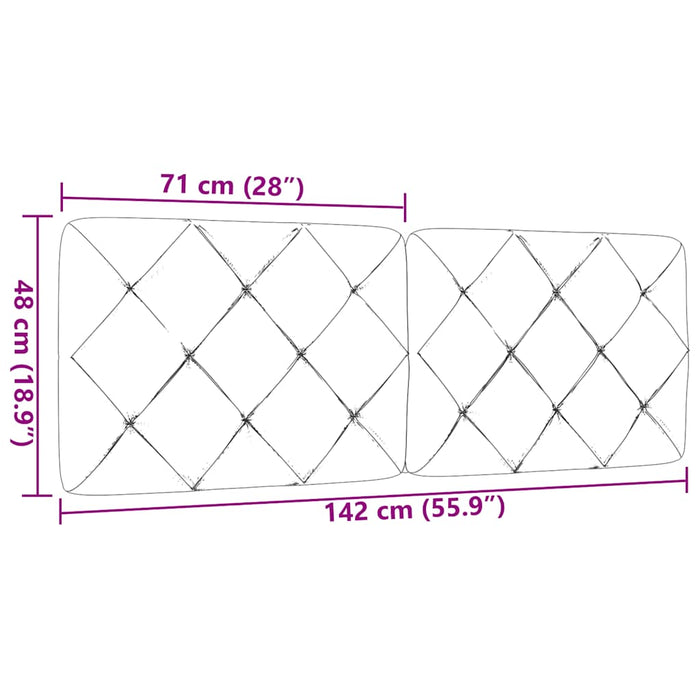 Pernă pentru tăblie de pat, gri închis, 140 cm, material textil WALTI