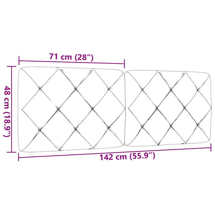 Pernă pentru tăblie de pat maro închis, 140 cm, material textil WALTI
