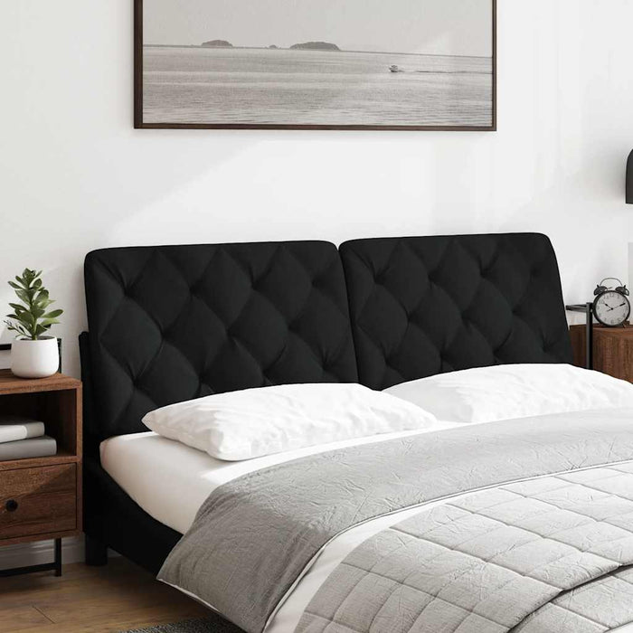 Pernă pentru tăblie de pat, negru, 160 cm, material textil WALTI