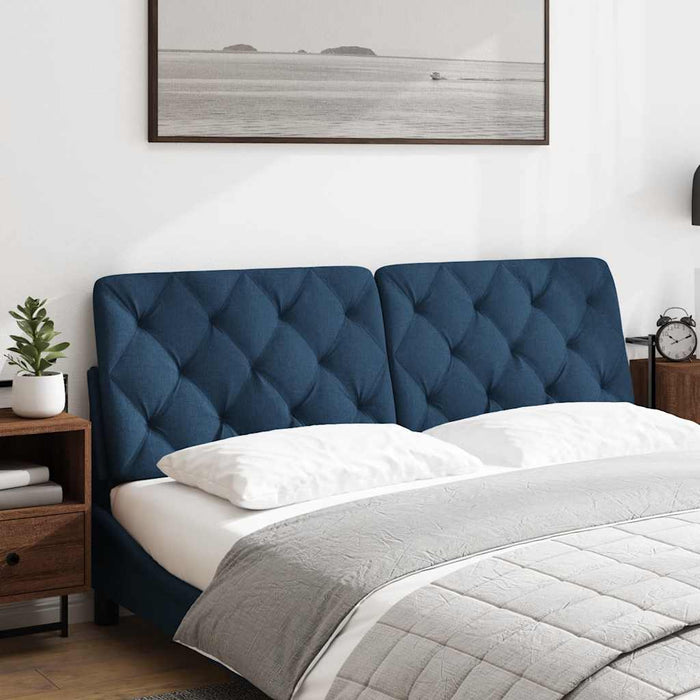Pernă pentru tăblie de pat, albastru, 160 cm, material textil WALTI