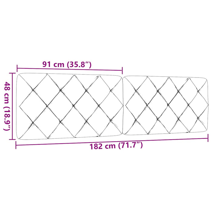 Pernă pentru tăblie de pat maro închis, 180 cm, material textil WALTI