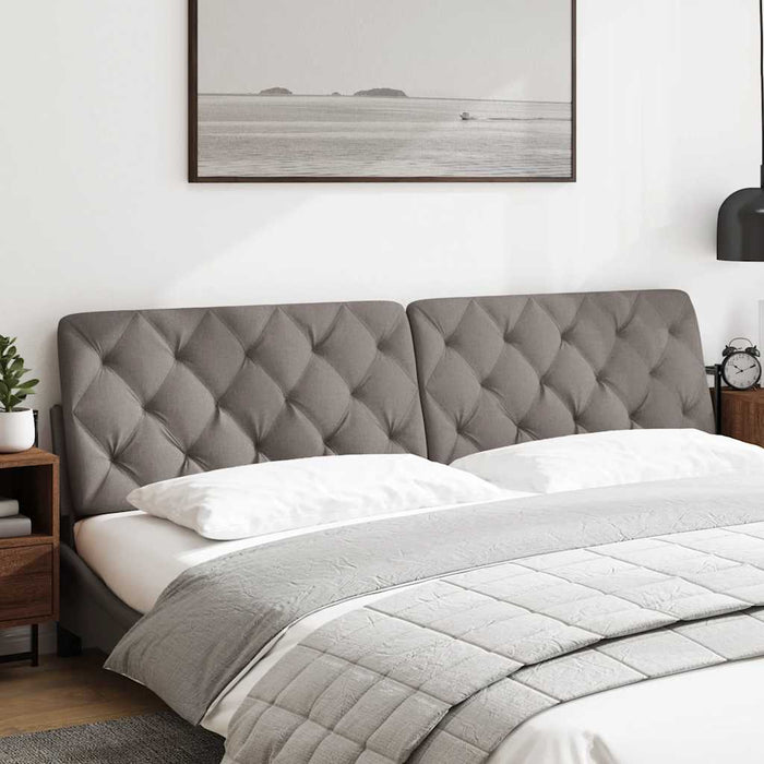 Pernă pentru tăblie de pat, gri taupe, 200 cm, material textil WALTI