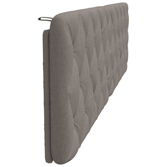 Pernă pentru tăblie de pat, gri taupe, 200 cm, material textil WALTI