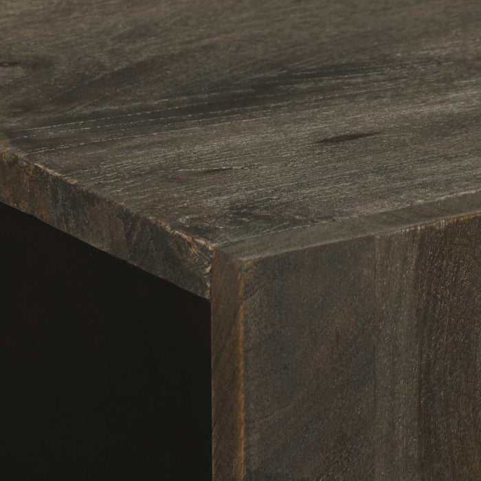 Bufete 3 buc Negru 60x33x75 cm lemn masiv de mango WALTI