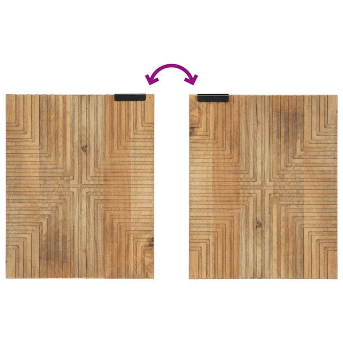 Set de mobilier de baie 5 piese din lemn masiv de mango maro WALTI