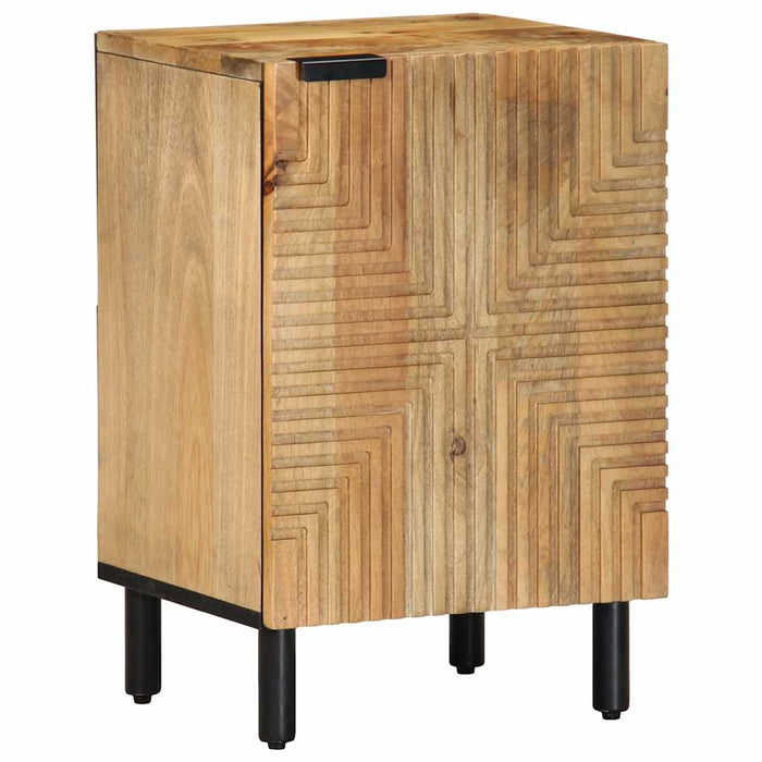 Set de mobilier de baie 5 piese din lemn masiv de mango maro WALTI